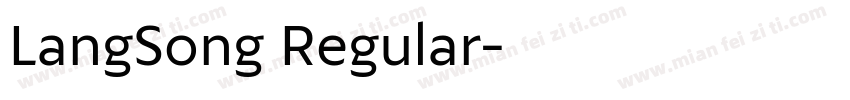 LangSong Regular字体转换